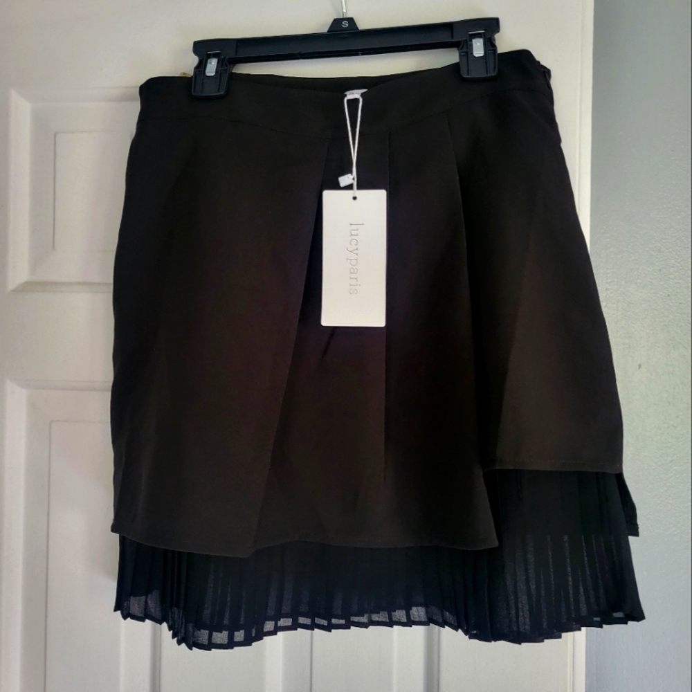 NWT Lucy Paris Black Mini Skirt, Size M